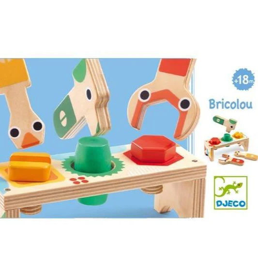 Juego de herramientas de madera Bricolou