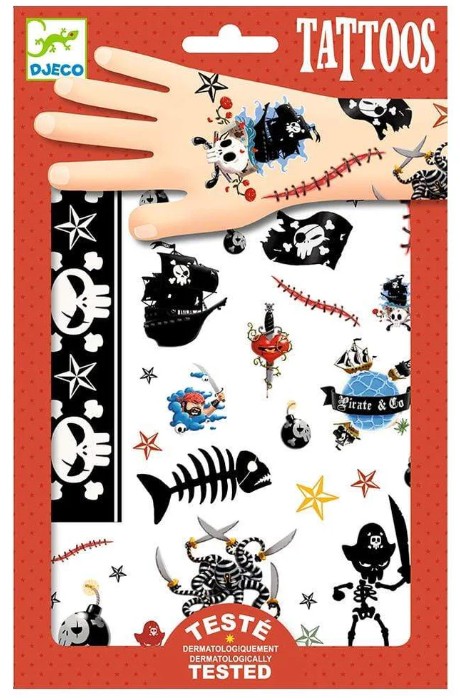 Tatuajes temporales piratas - Design by Djeco