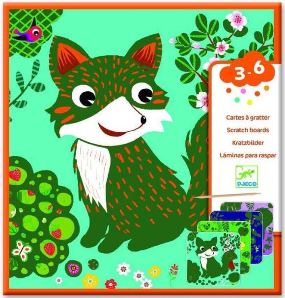 Tarjetas para rascar Animales - Djeco