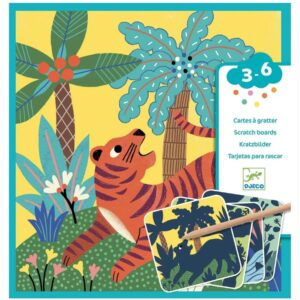 Tarjetas para rascar Grandes Animales -Djeco